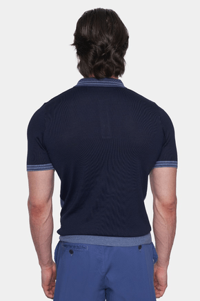 Men's "The Mercerized" Cotton Polo (Marine Blue)