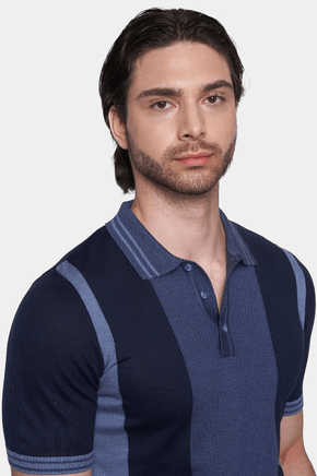 Men's "The Mercerized" Cotton Polo (Marine Blue)