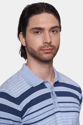 Men's "The Mercerized" Cotton Polo (Athletic Blue)