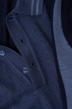 Men's "The Mercerized" Cotton Polo (Marine Blue)