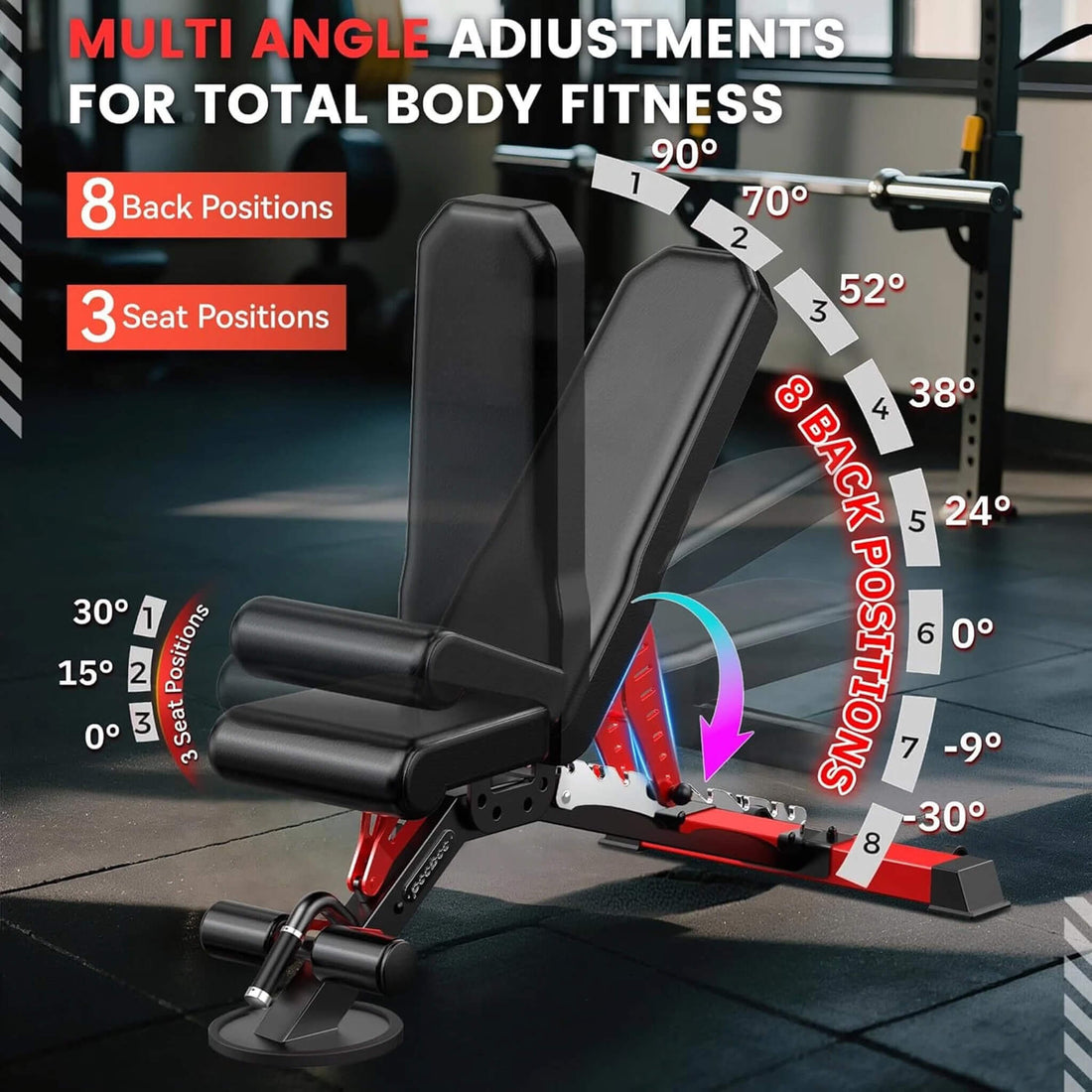 Rovix Premium 2000LBS All-In-One Squat Rack Power Cage With Smith Machine