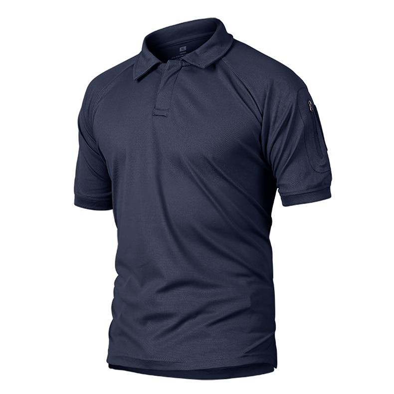 Men's Military Activewear Tactical Quick Dry Polo T-shirts