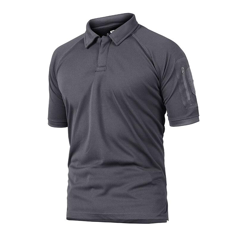 Men's Military Activewear Tactical Quick Dry Polo T-shirts