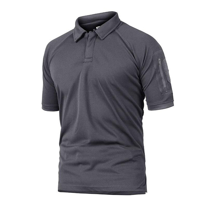Men's Military Activewear Tactical Quick Dry Polo T-shirts