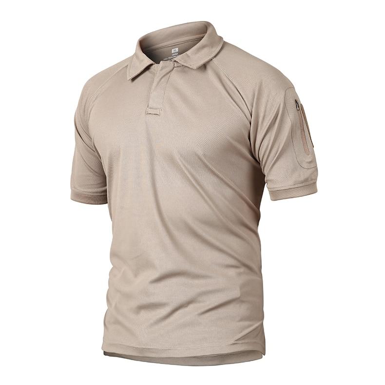 Men's Military Activewear Tactical Quick Dry Polo T-shirts