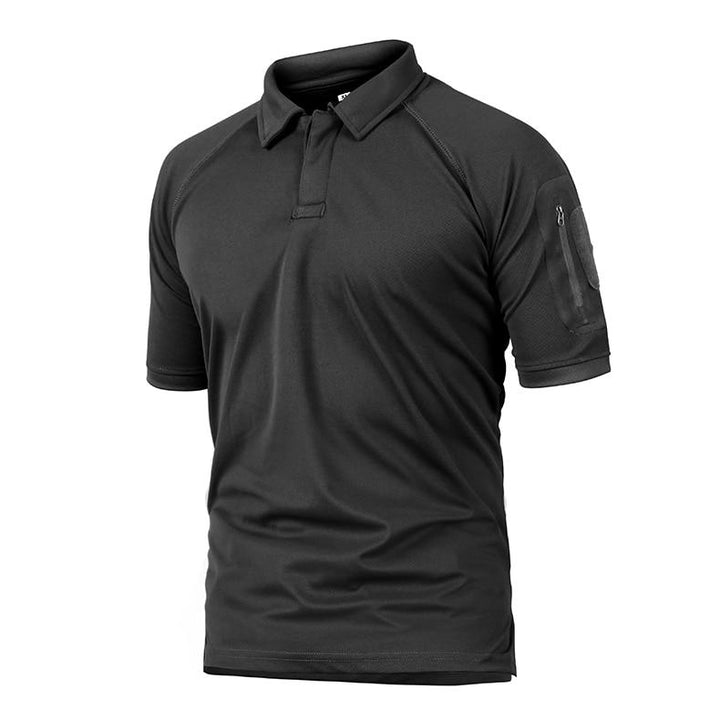 Men's Military Activewear Tactical Quick Dry Polo T-shirts