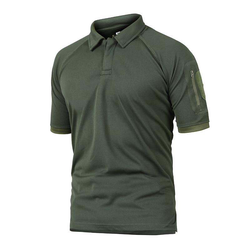 Men's Military Activewear Tactical Quick Dry Polo T-shirts