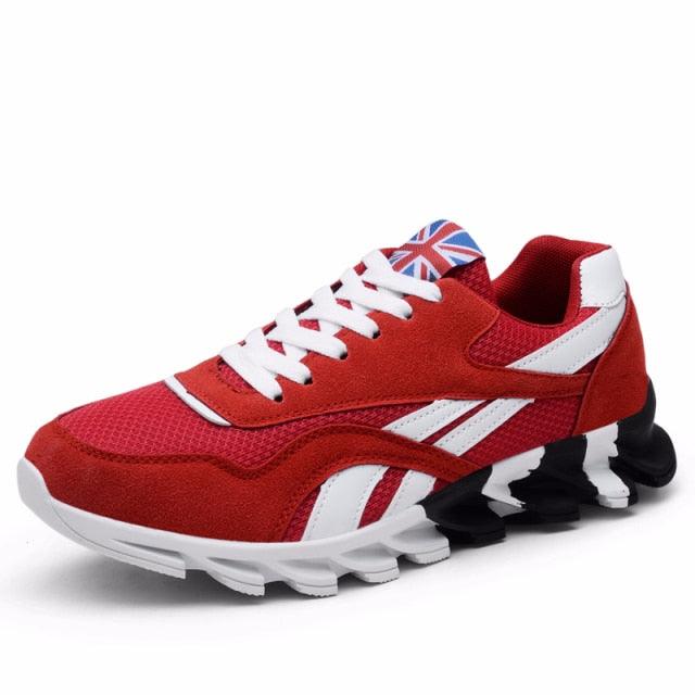 Mens Lightweight Casual Slip-on Breathable White Sneakers