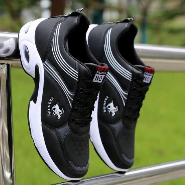 Men's Leather Casual Trainer Sneakers