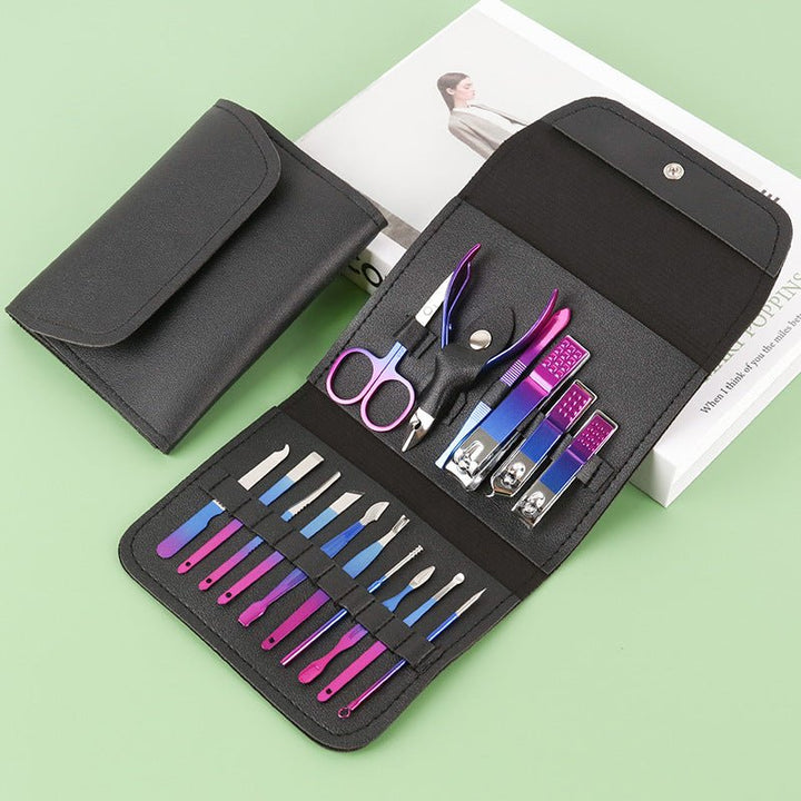 16-Piece Manicure Set – Nail Clippers & Grooming Kit with Case