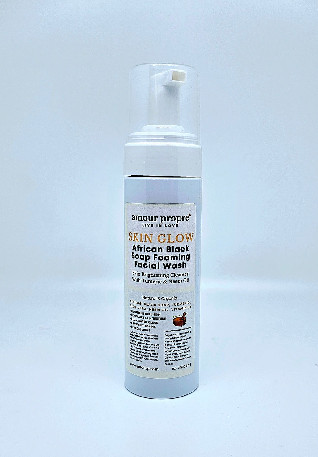 SKIN GLOW: Skin Brightening Turmeric Facial Foaming Face Care Solution