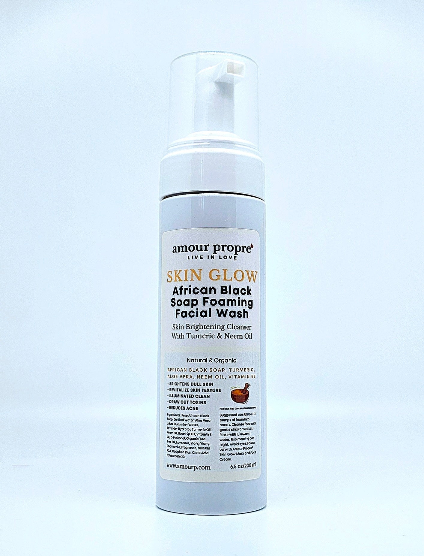 SKIN GLOW: Skin Brightening Turmeric Facial Foaming Face Care Solution