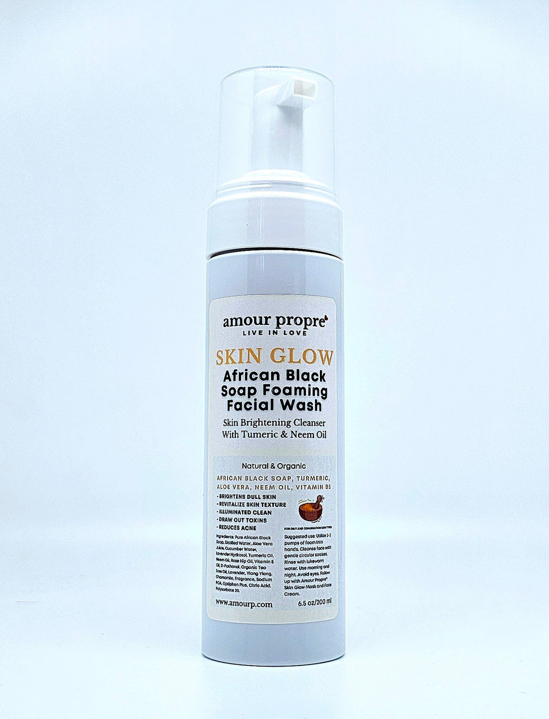 SKIN GLOW: Skin Brightening Turmeric Facial Foaming Face Care Solution