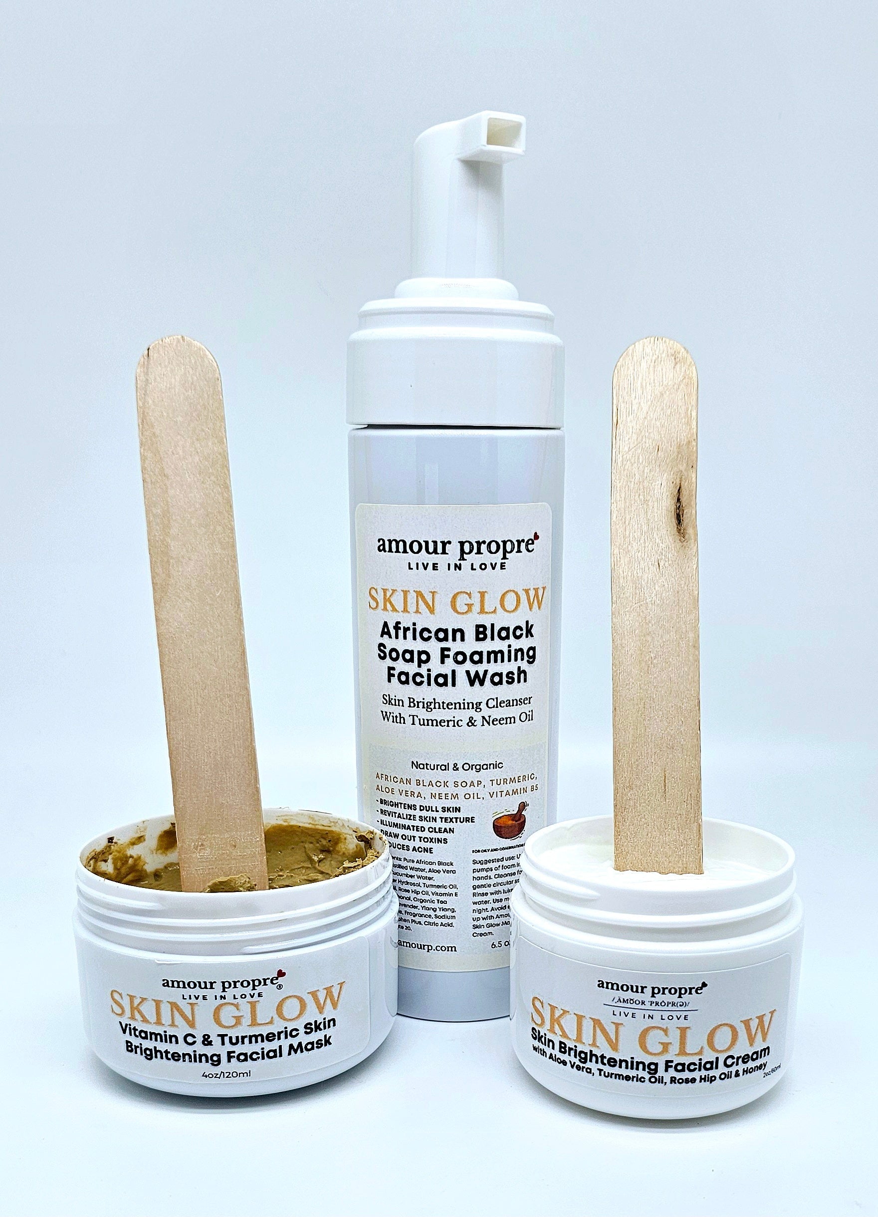 SKIN GLOW: Skin Brightening Turmeric Facial Foaming Face Care Solution