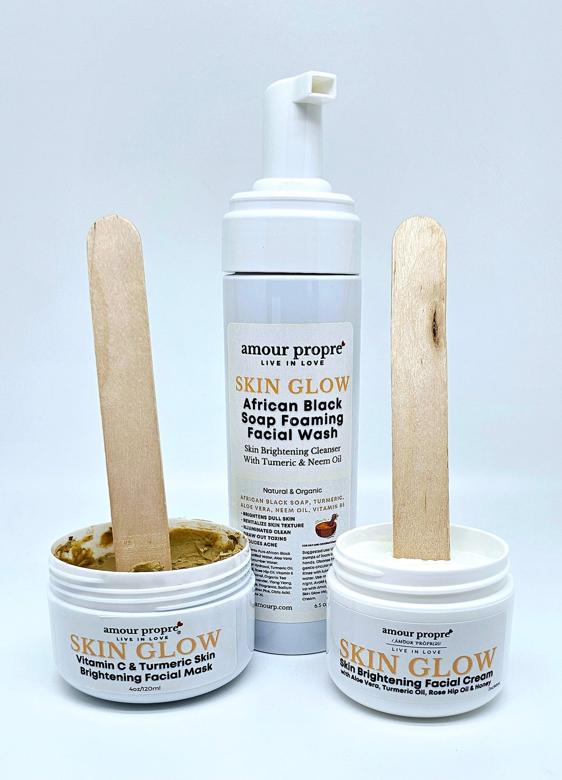 SKIN GLOW: Skin Brightening Turmeric Facial Foaming Face Care Solution