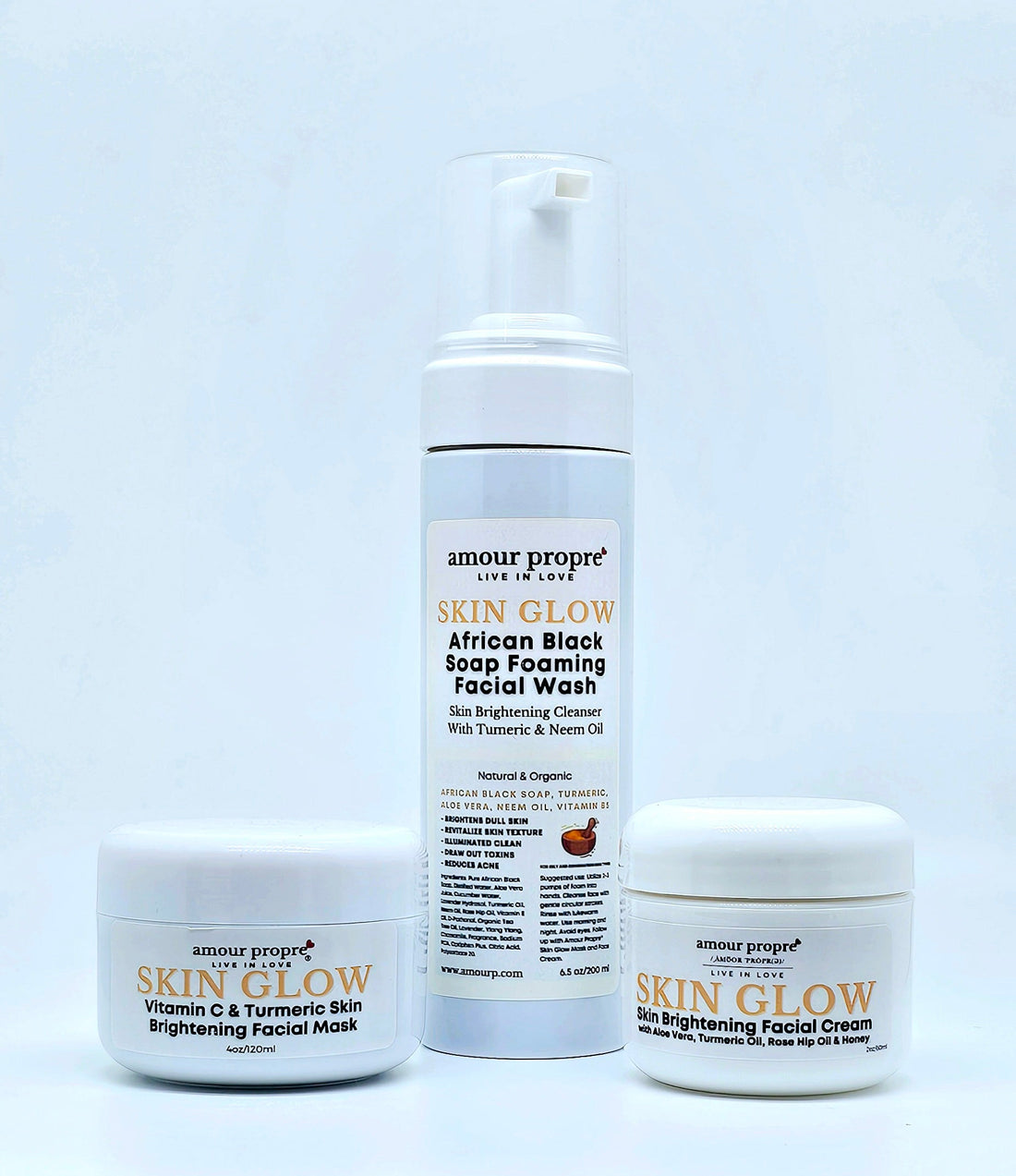 SKIN GLOW: Skin Brightening Turmeric Facial Foaming Face Care Solution