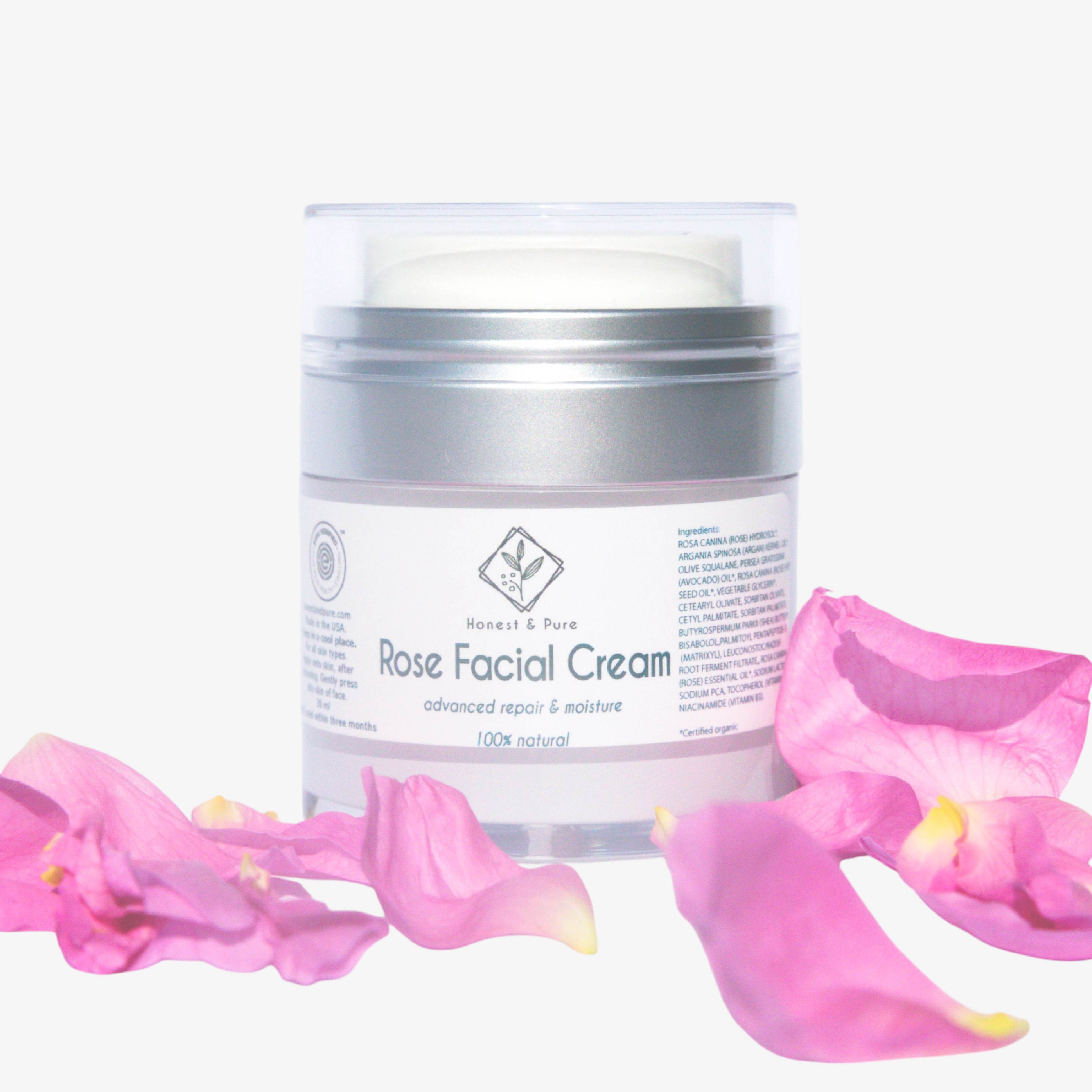 Rose Facial Cream Fine Lines Anti-Aging Peptides