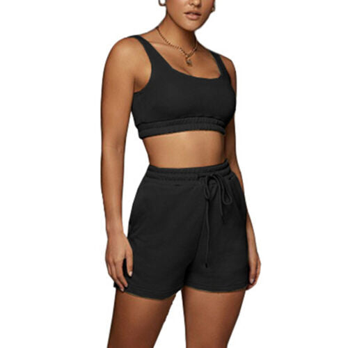 Women's Yoga Seamless Workout Gym Light Shorts with Sports Bra Kit