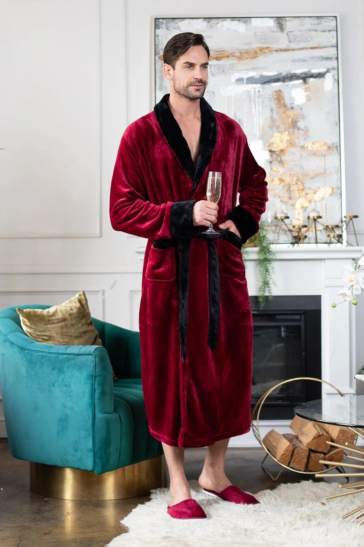 Men'sCozy Plush Robes – Built for Comfort, Designed to Last