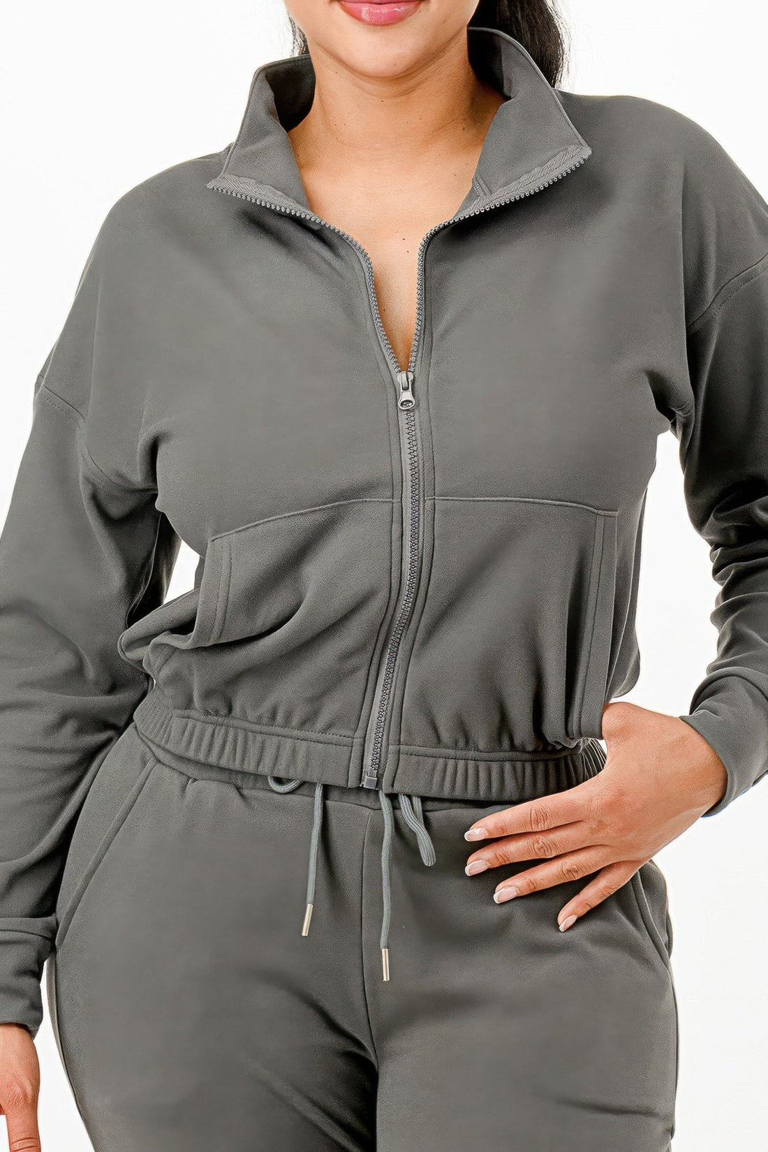 Women's Soft Zip-up Track Suit Set