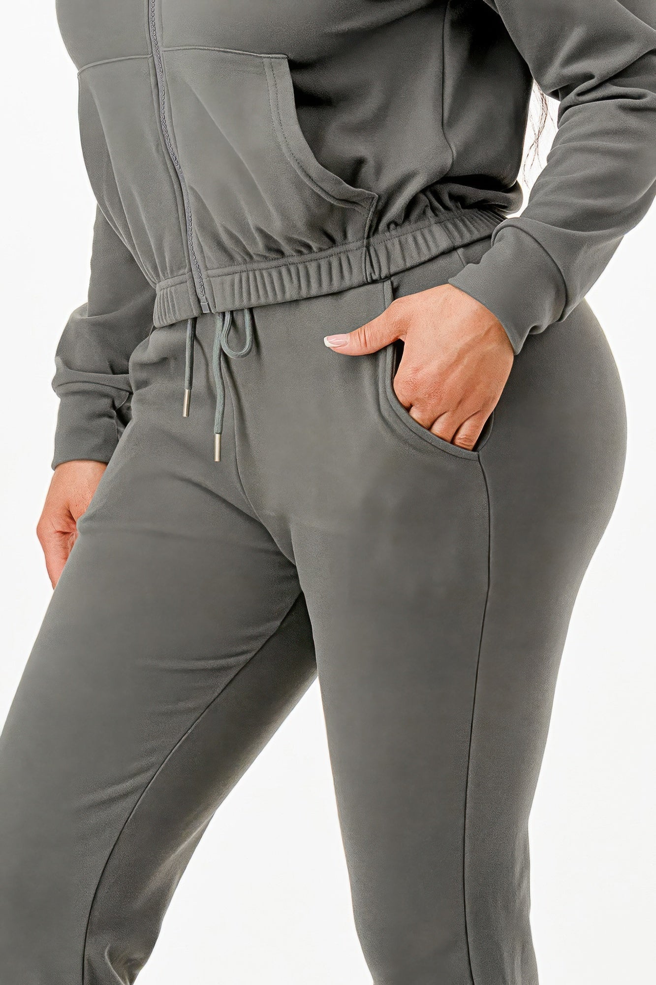 Women's Soft Zip-up Track Suit Set