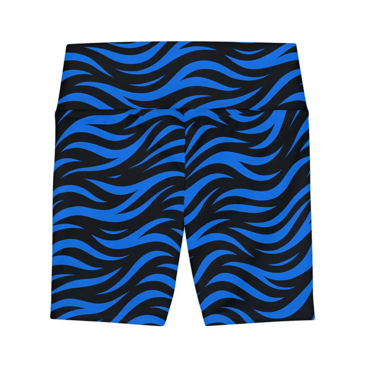 Women's Stylish Blue Striped Workout Shorts