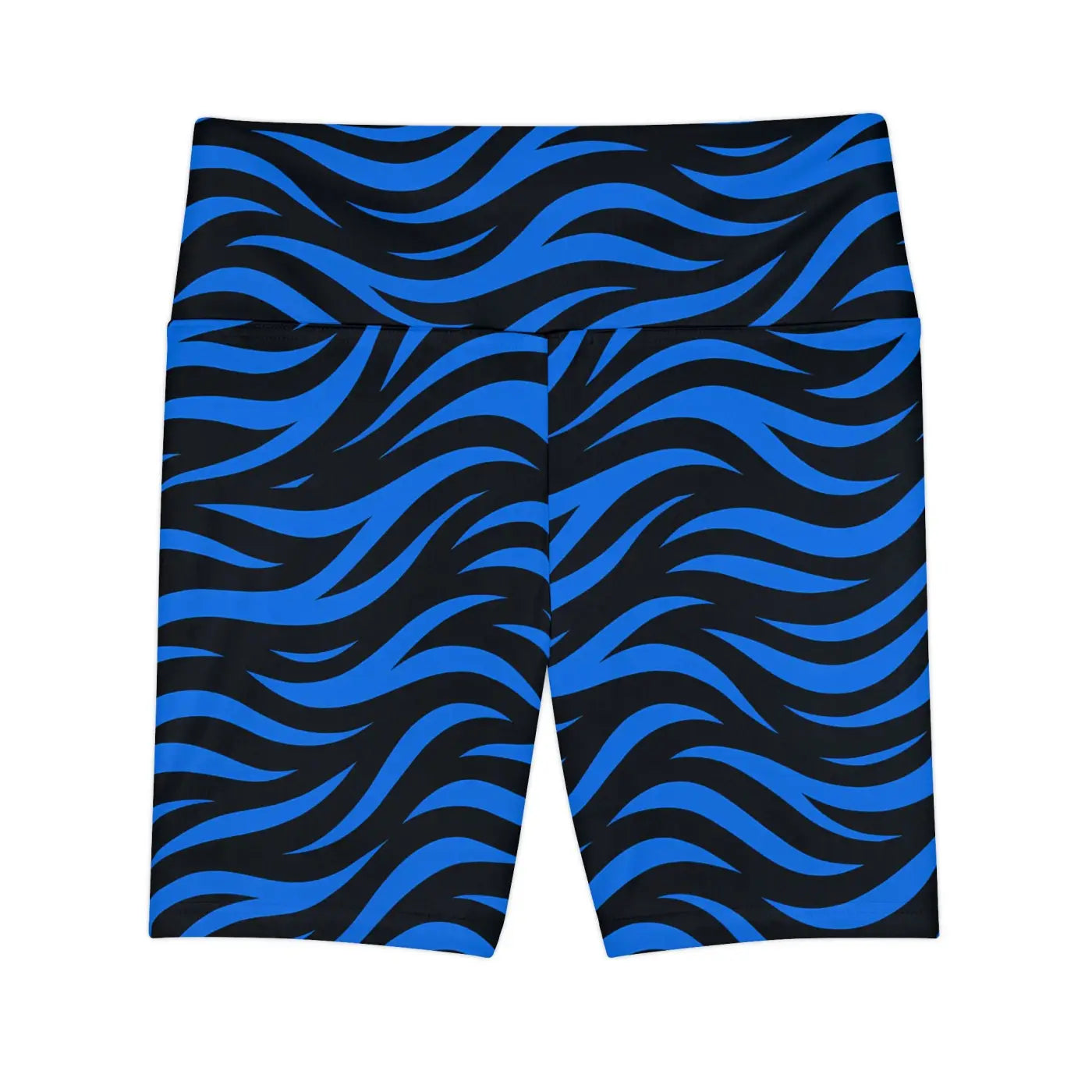 Women's Stylish Blue Striped Workout Shorts