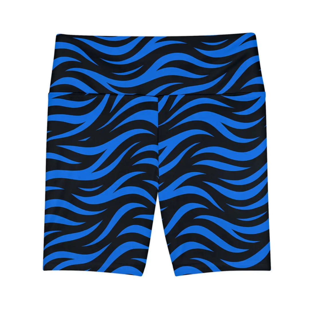 Women's Stylish Blue Striped Workout Shorts