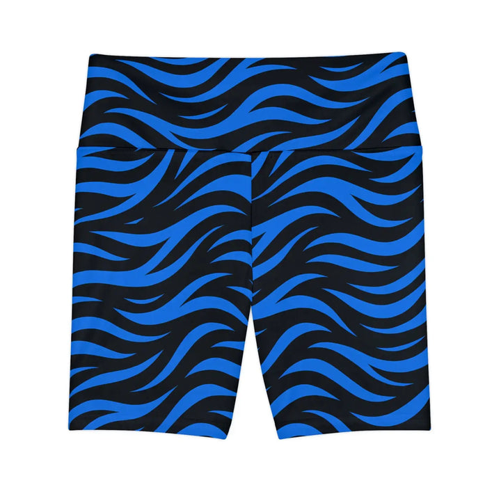 Women's Stylish Blue Striped Workout Shorts