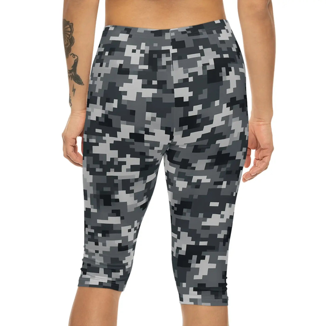 Women's Stylish Casual Wear Camouflage Capri Leggings