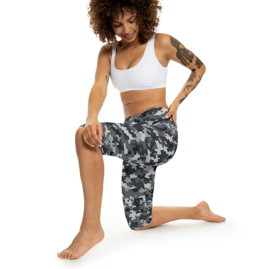 Women's Stylish Casual Wear Camouflage Capri Leggings