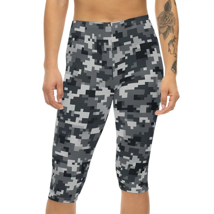 Women's Stylish Casual Wear Camouflage Capri Leggings