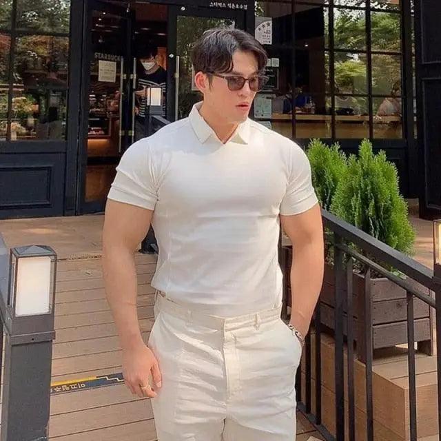 Men's Summer Casual  Slim Fit Polo Shirt