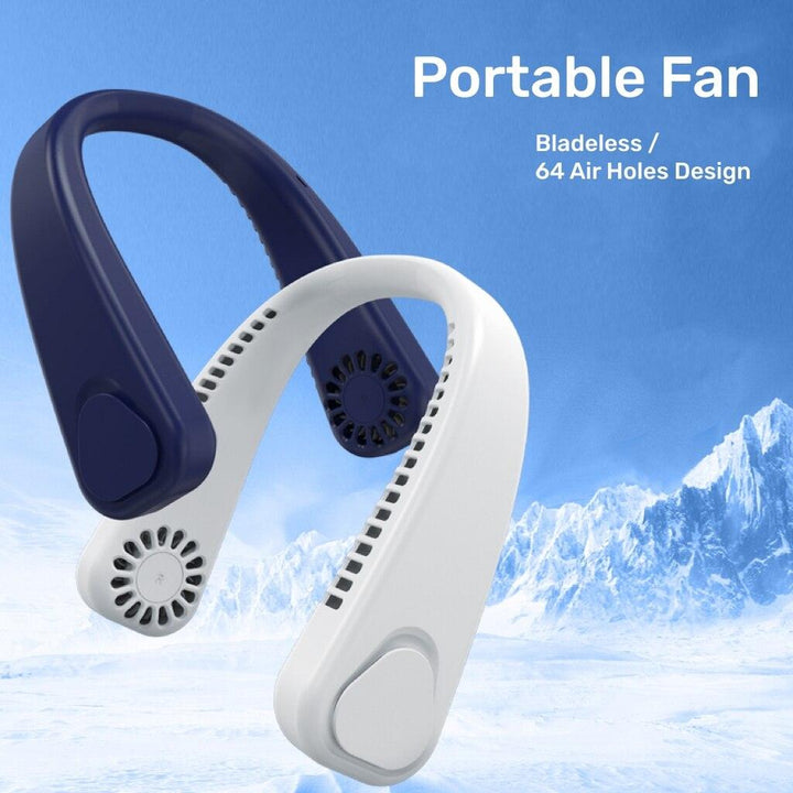 Portable Wearable Bladeless Neck Fan-Fast Cooling USB Rechargeable