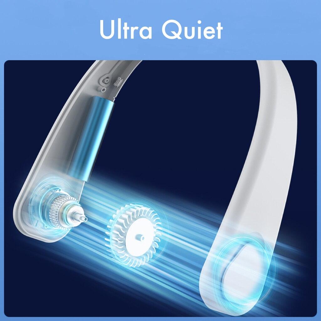 Portable Wearable Bladeless Neck Fan-Fast Cooling USB Rechargeable
