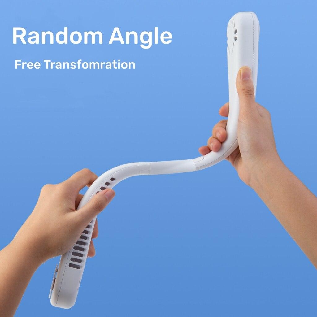 Portable Wearable Bladeless Neck Fan-Fast Cooling USB Rechargeable
