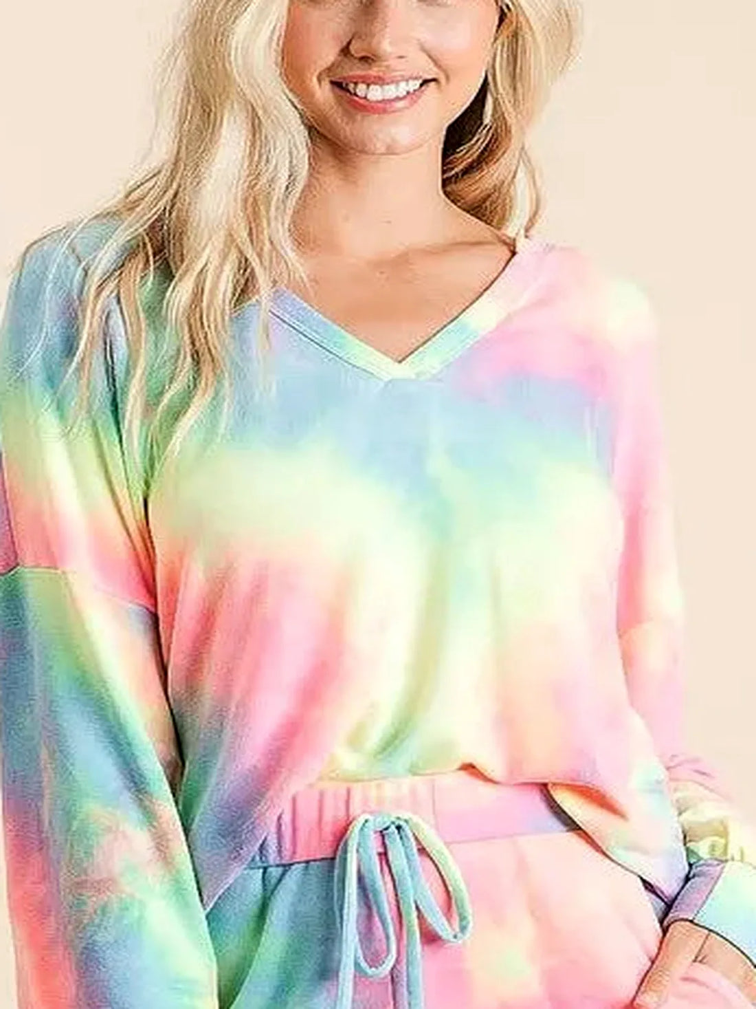Tie-Dye French Terry Top & Shorts Set