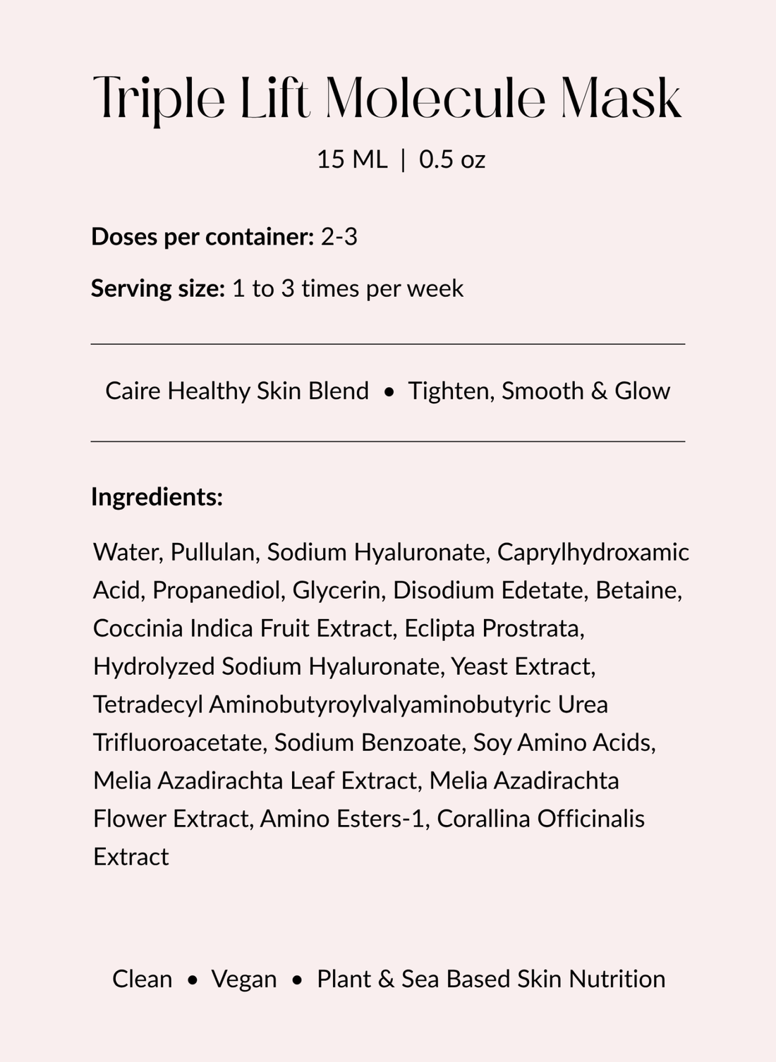 Caire Triple Lift Molecule Mask