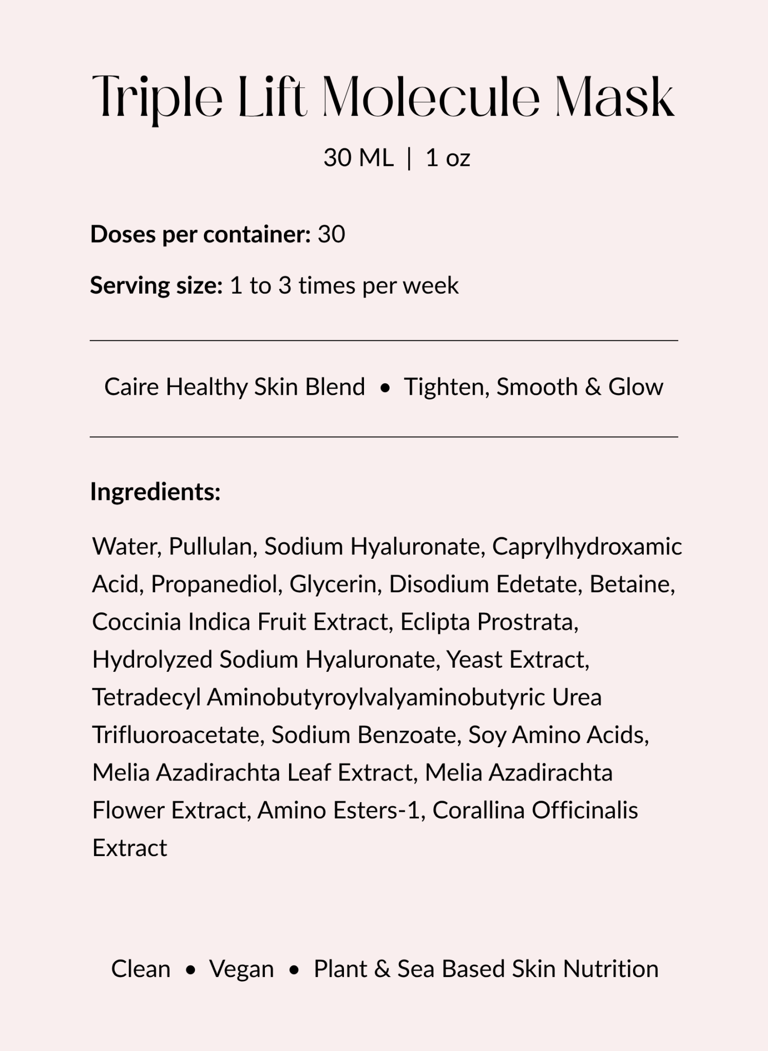 Caire Triple Lift Molecule Mask