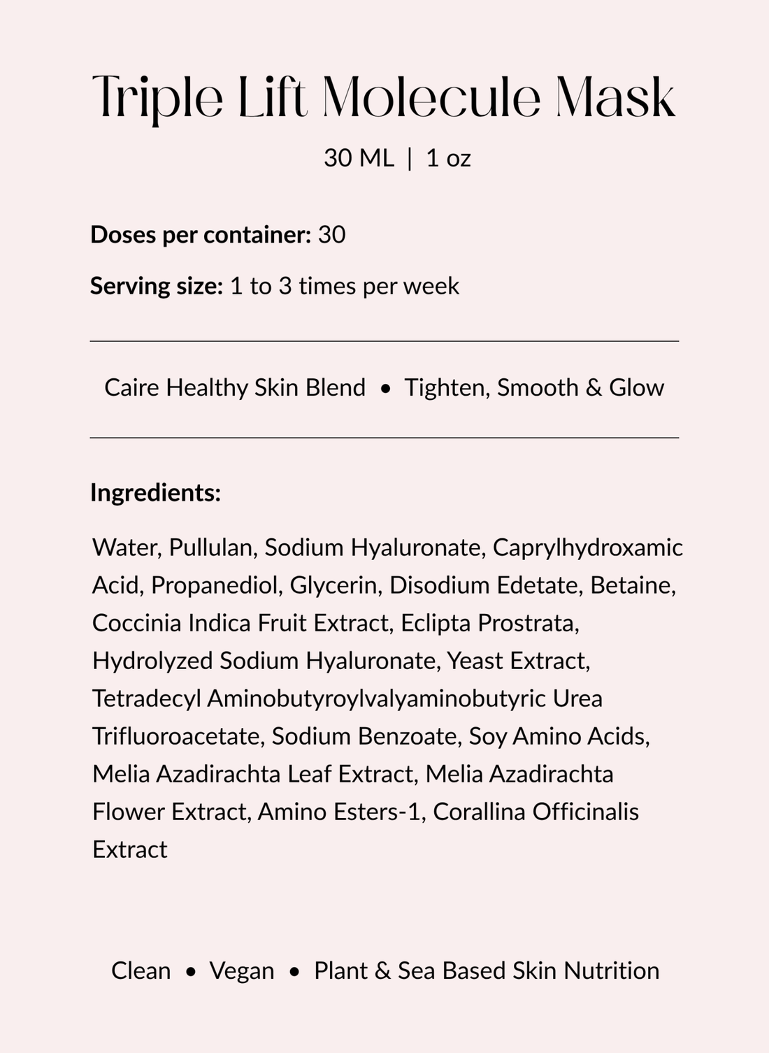 Caire Triple Lift Molecule Mask