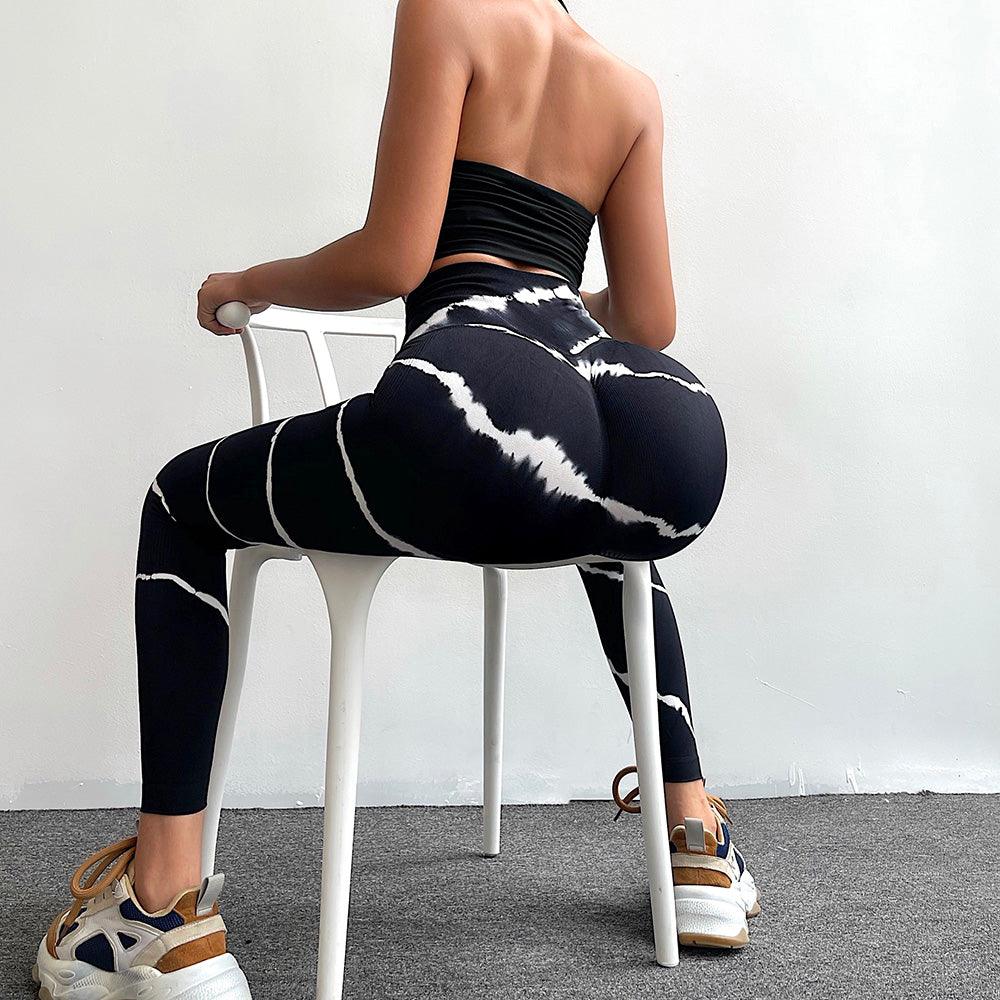 Women's Unique High Waist Tummy Control Seamless Yoga Workout Running Pants