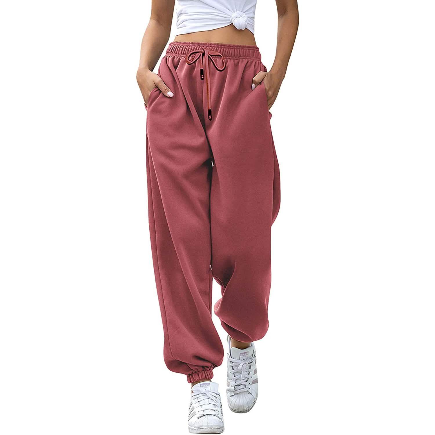 Women's Belted Sweatpants with Pockets