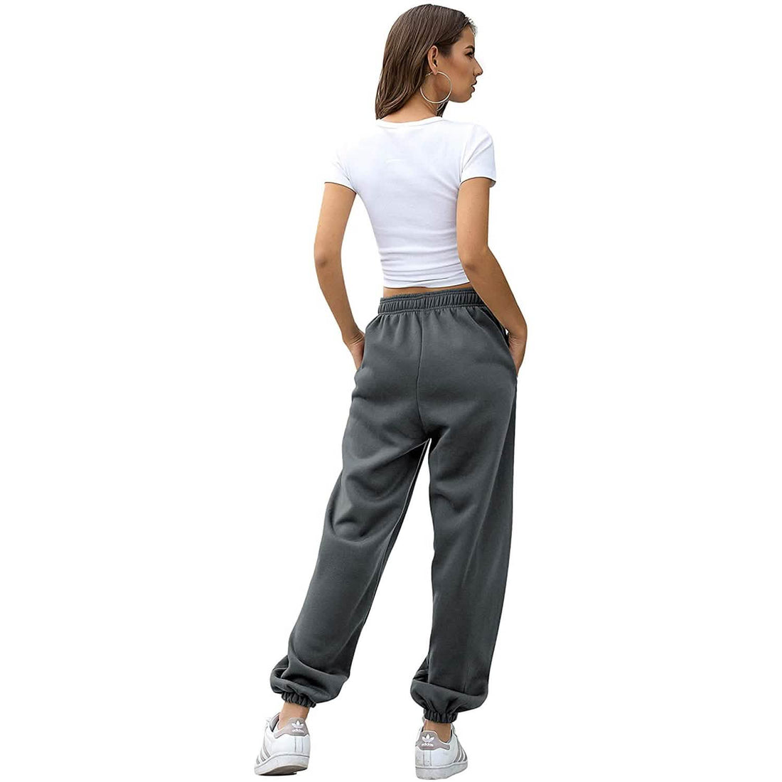 Women's Belted Sweatpants with Pockets