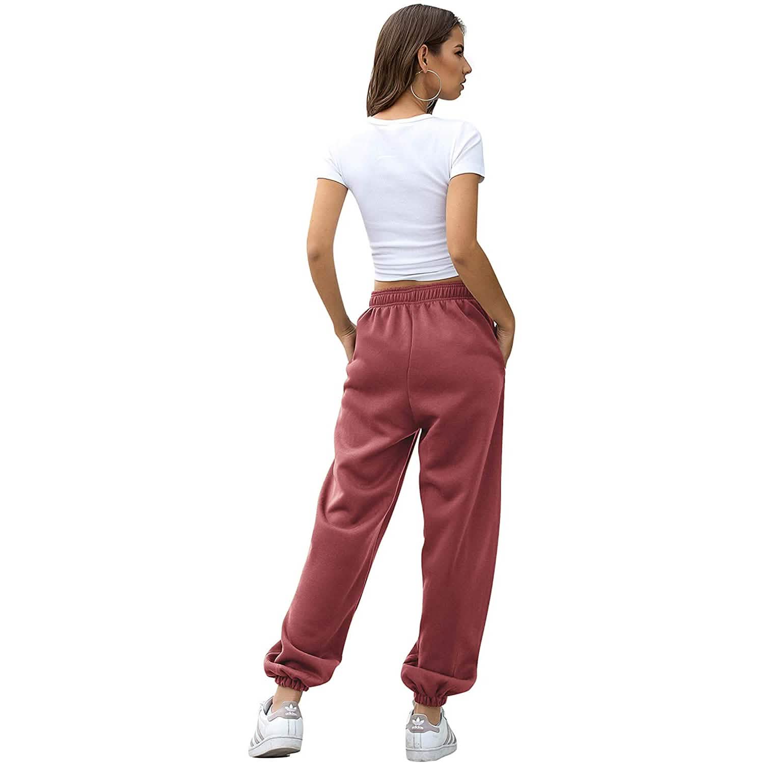 Women's Belted Sweatpants with Pockets