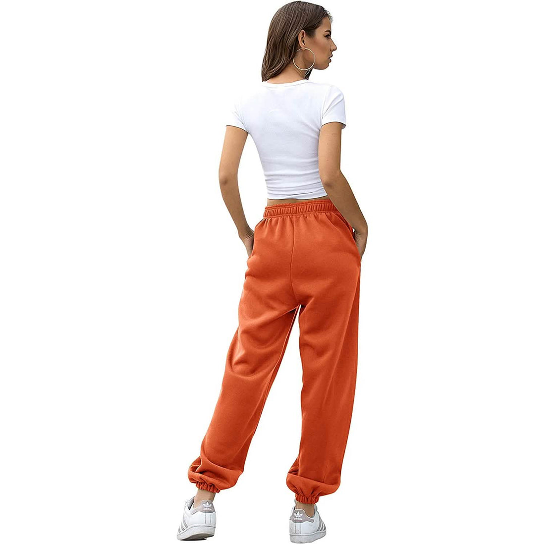 Women's Belted Sweatpants with Pockets