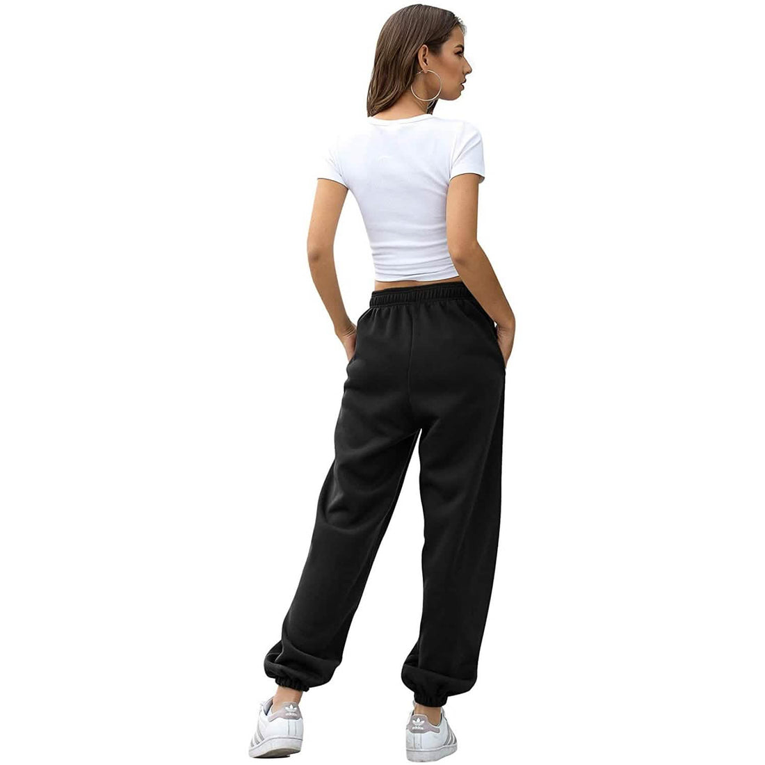 Women's Belted Sweatpants with Pockets