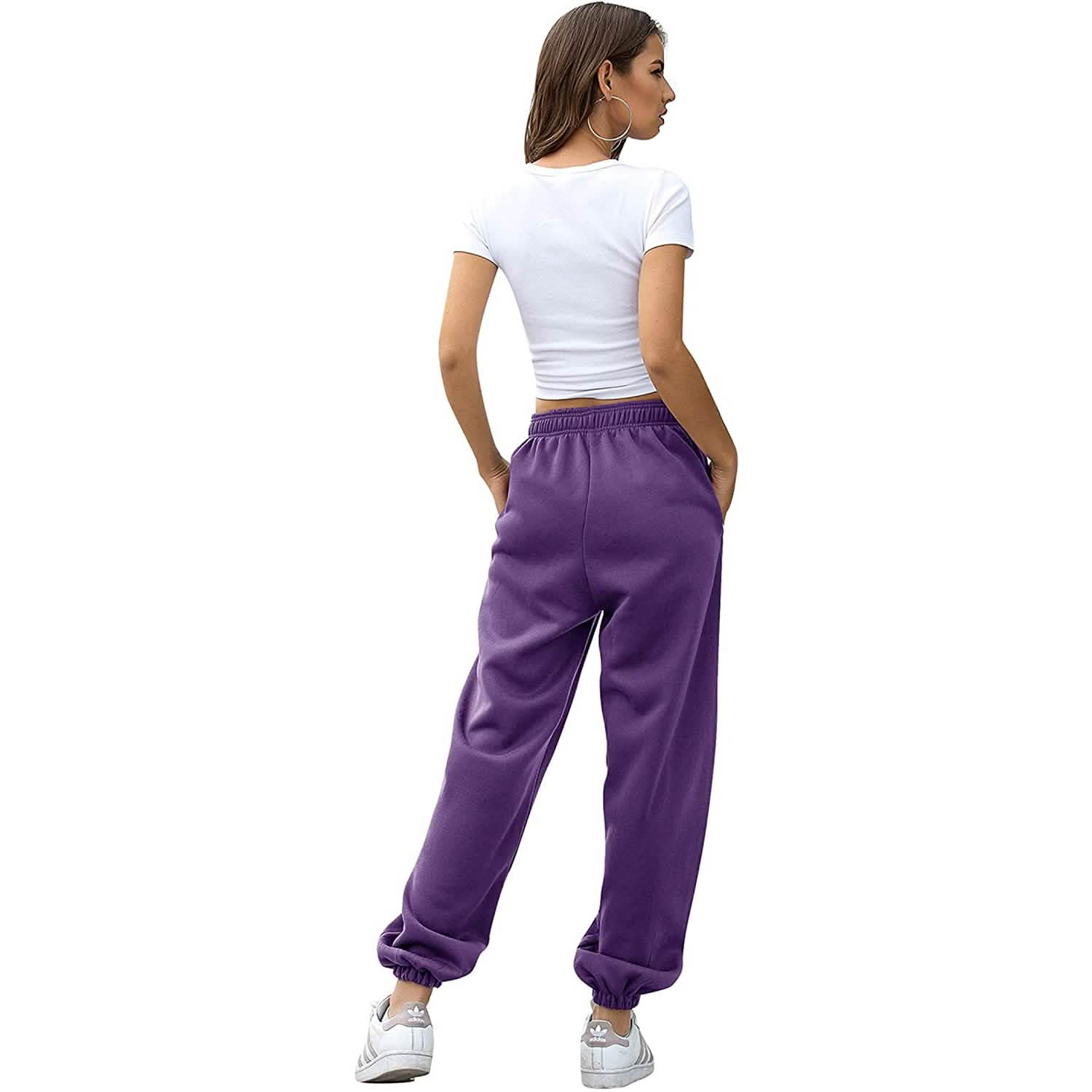 Women's Belted Sweatpants with Pockets