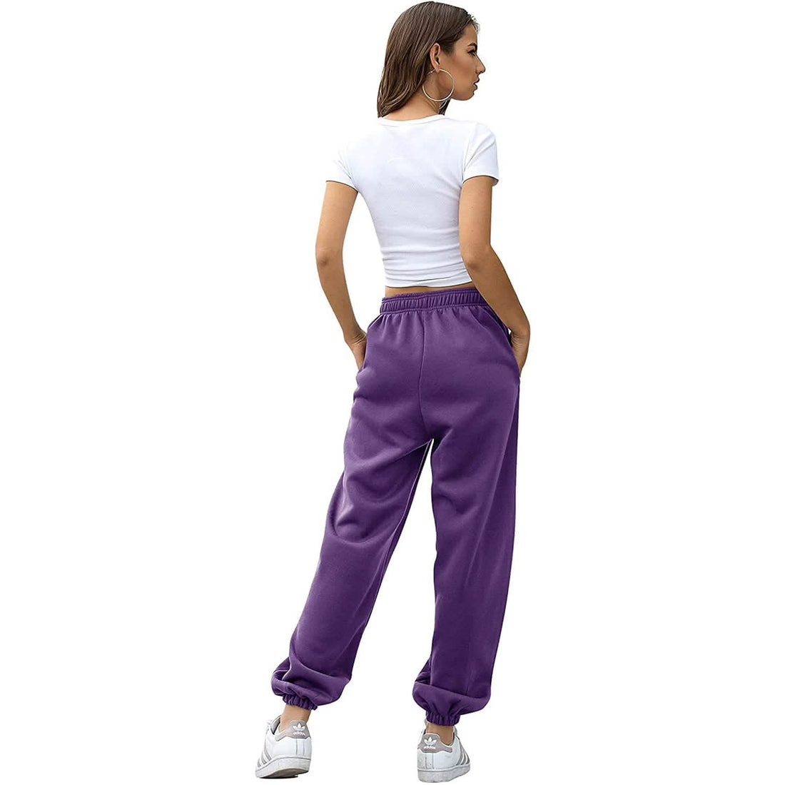 Women's Belted Sweatpants with Pockets