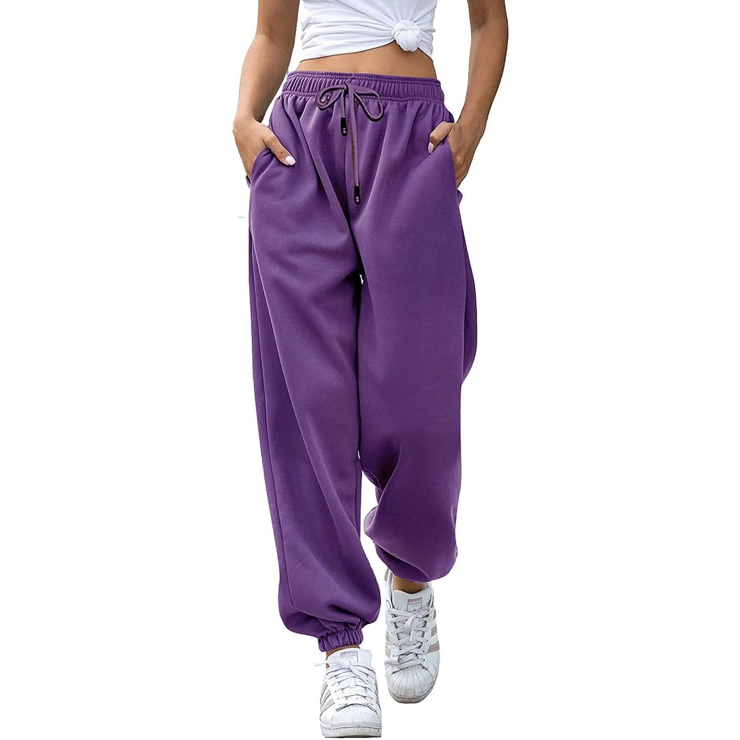 Women's Belted Sweatpants with Pockets