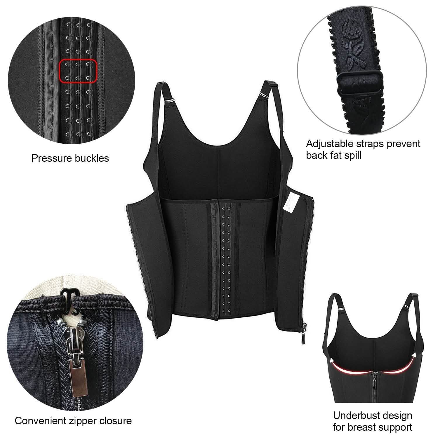 Women's Zippered Waist Trainer Corset